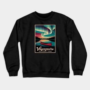 Voyageurs National Park Vintage Aurora Crewneck Sweatshirt